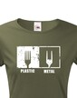 Dámske tričko Plastic vs Metal