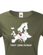 Dámske tričko pre cestovateľov Tu som doma