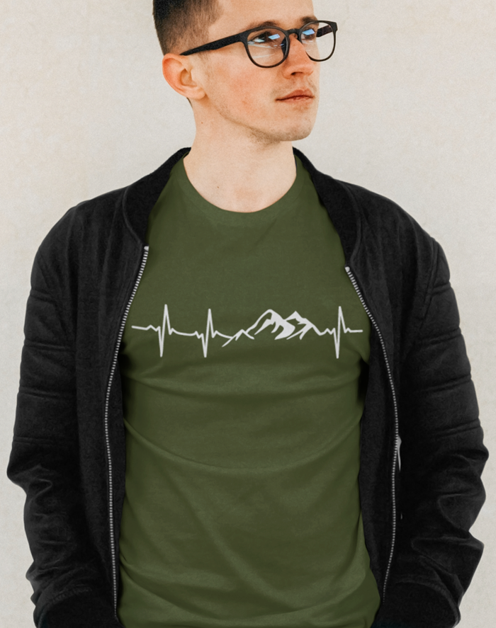 Pánske turistické tričko Tep hory