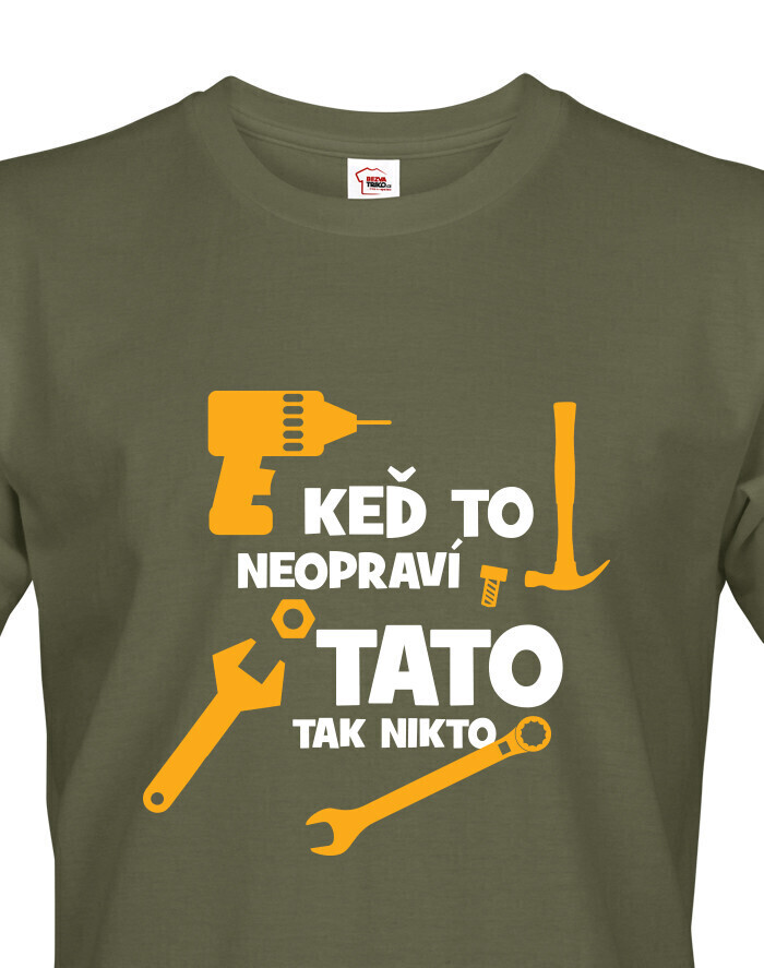 Vtipné tričko s potlačou pre otecka kutila