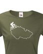 Dámské tričko pre cyklistov s mapou Čr