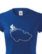 Dámské tričko pre cyklistov s mapou Čr