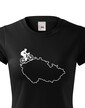 Dámské tričko pre cyklistov s mapou Čr