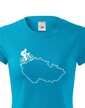 Dámské tričko pre cyklistov s mapou Čr