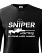 Pánske tričko Sniper - Neutekaj, zbytočne umrieš unavený