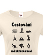 Dámské tričko Cestovanie ma skrátka baví