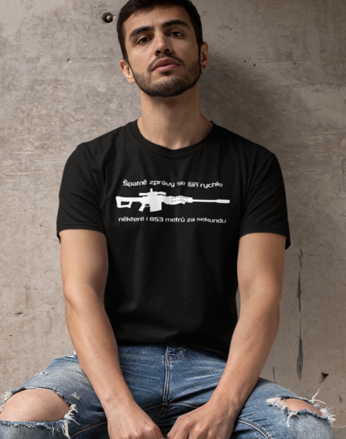 Pánske tričko Zlé správy sa šíria rýchlo