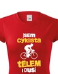 Dámské tričko Cyklista tělem i duší