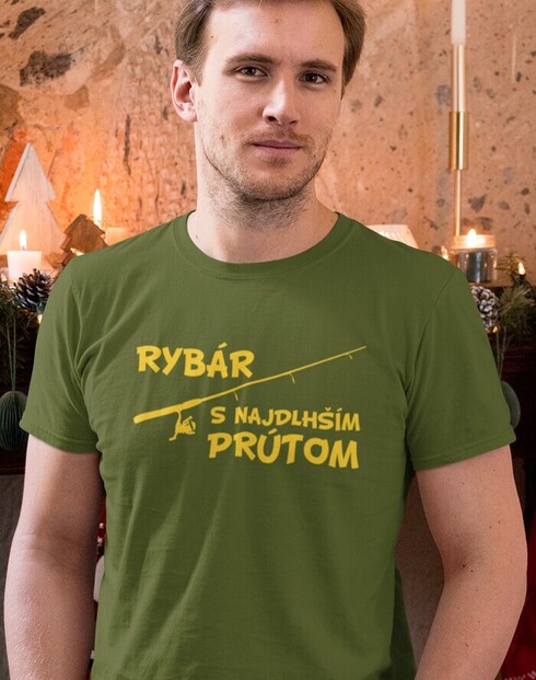 Rybárske tričko Rybár s najdlhším prútom