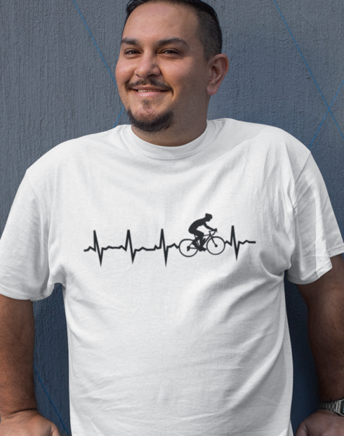 Pánske tričko tep cyklistu