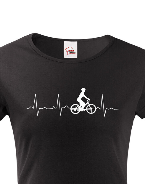 Dámské tričko tep cyklisty