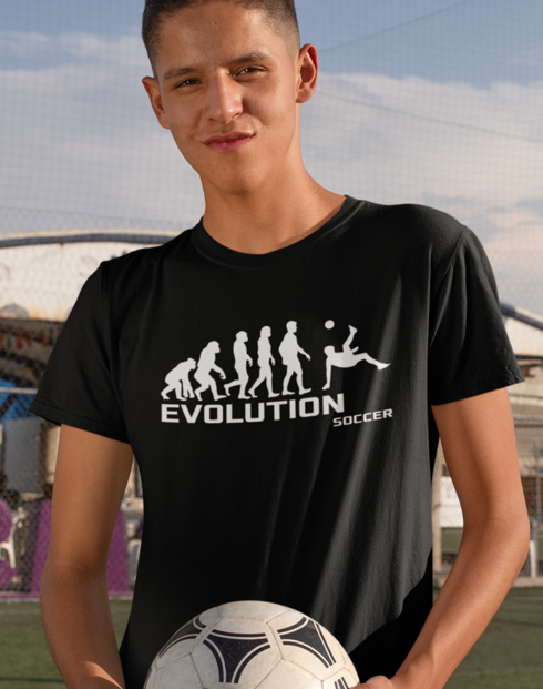 Pánské tričko Evolúcia futbalu