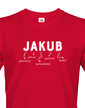 Pánské tričko k meninám Jakub