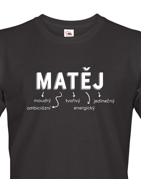 Pánské tričko k meninám Matěj