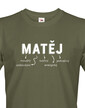 Pánské tričko k meninám Matěj