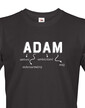 Pánské tričko k meninám Adam