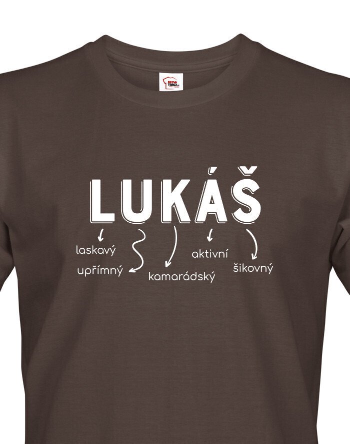 Pánské tričko k meninám Lukáš