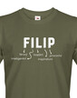 Pánské tričko k meninám Filip