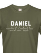 Pánské tričko k meninám Daniel