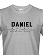 Pánské tričko k meninám Daniel