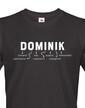 Pánské tričko k meninám Dominik