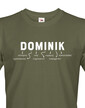 Pánské tričko k meninám Dominik