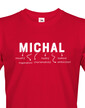 Pánské tričko k meninám Michal