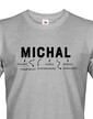 Pánské tričko k meninám Michal