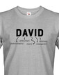 Pánské tričko k meninám David