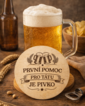 Kruhový podtácok Prvá pomoc pivo