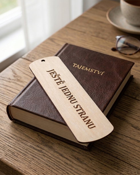 Drevená záložka 5x15 cm Ešte jednu stranu