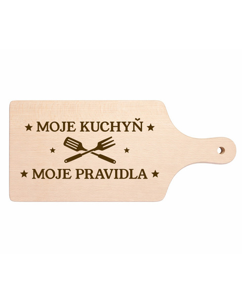 Drevené prkénko 14x30 cm Moja kuchyňa Moje pravidlá