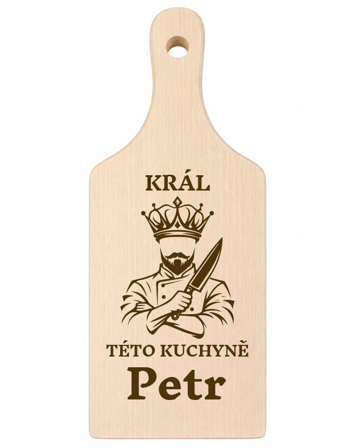 Drevená doska 14x30 cm - Kráľ tejto kuchyne