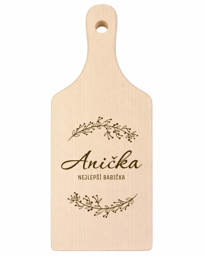 Drevená doska 14x30 cm - Najlepšia babička