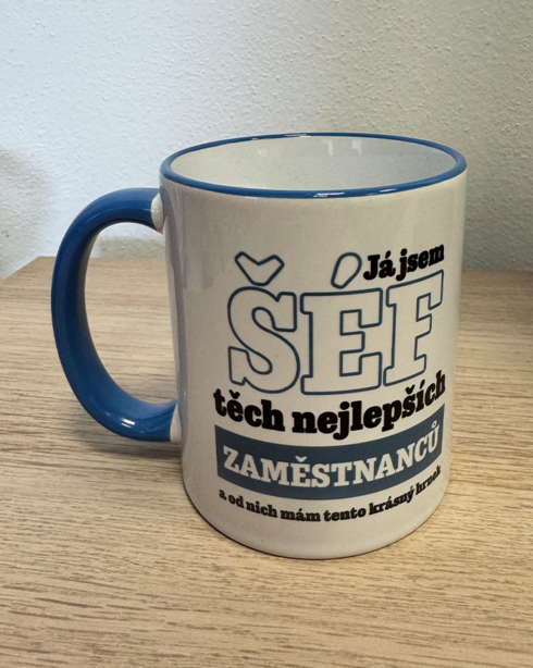 Vtipný keramický hrnček Ja som šéf