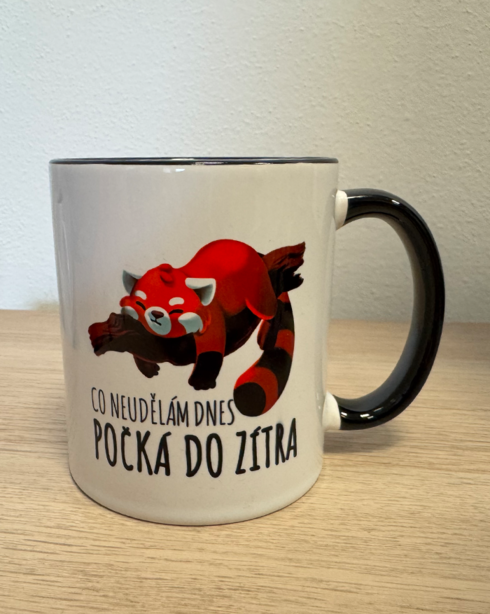 Hrnček s pandou červenou Čo neurobím dnes