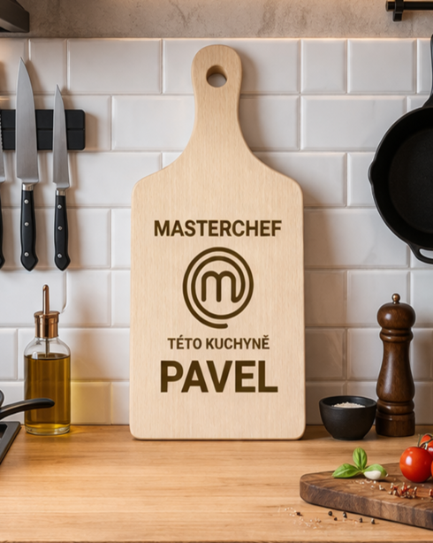 Drevená doska 14x30 cm - Masterchef tejto kuchyne
