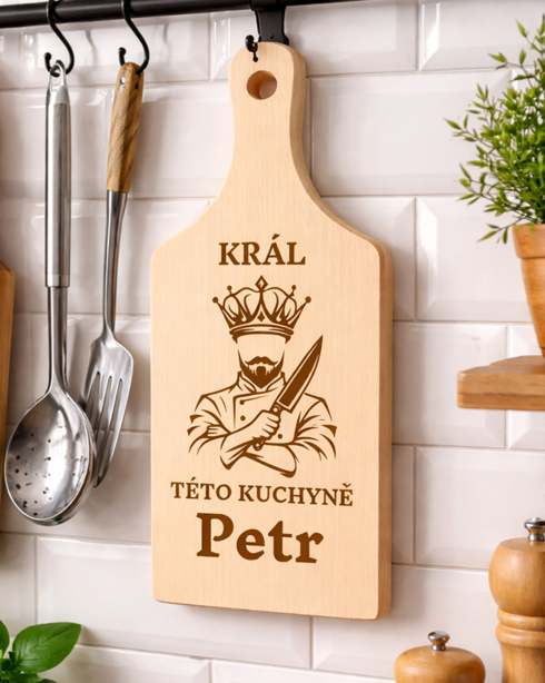 Drevená doska 14x30 cm - Kráľ tejto kuchyne