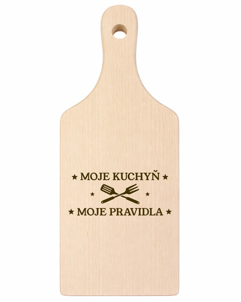 Drevené prkénko 14x30 cm Moja kuchyňa Moje pravidlá