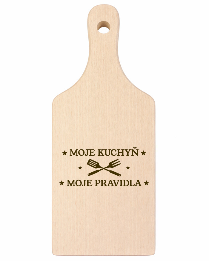Drevené prkénko 14x30 cm Moja kuchyňa Moje pravidlá