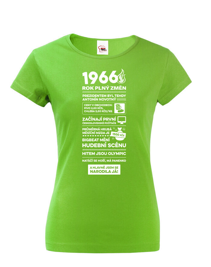 Dámske tričko narodeninové noviny 1966