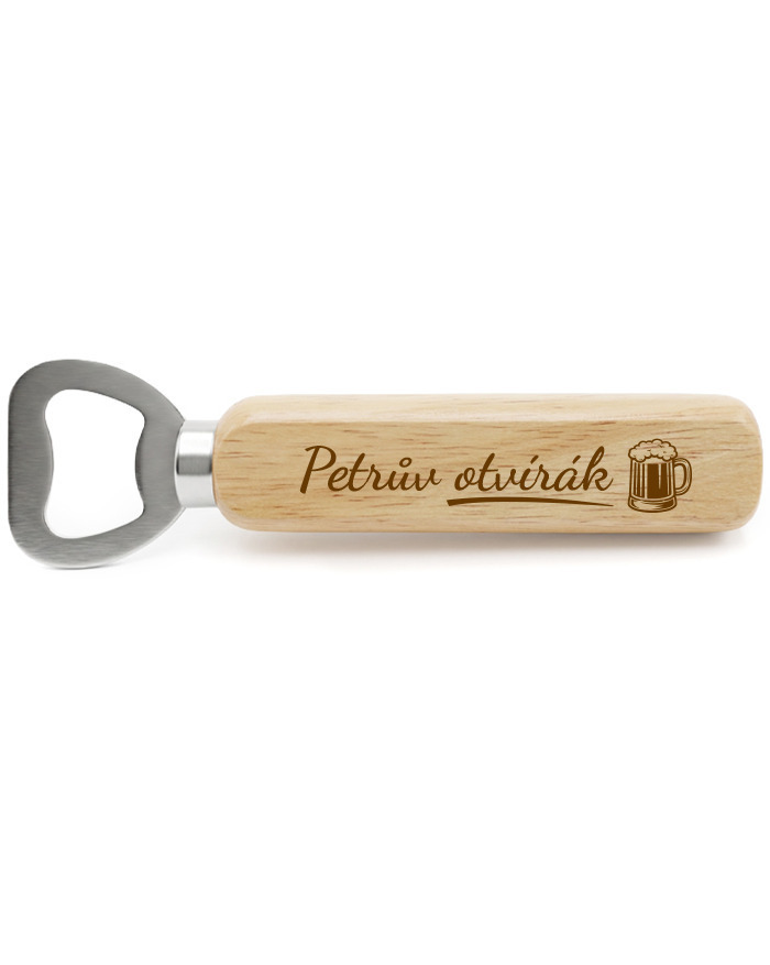 Drevený otvárač s menom