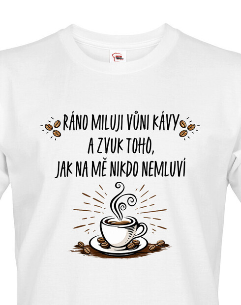 Pánske tričko Ráno miluji vůni kávy