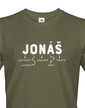 Pánské tričko k meninám Jonáš