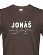 Pánské tričko k meninám Jonáš