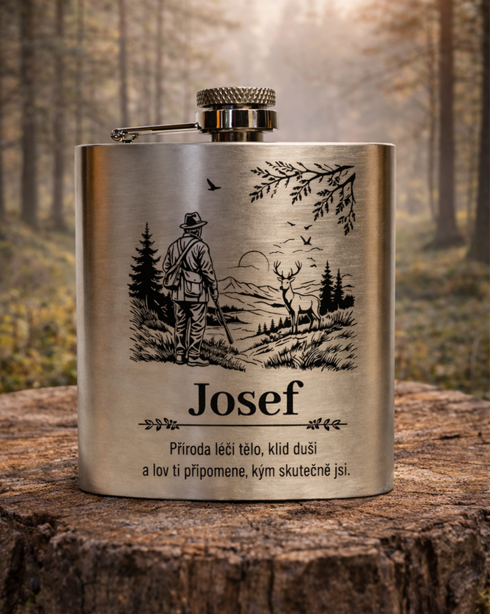Nerezová ploskačka 180 ml Pre poľovníka