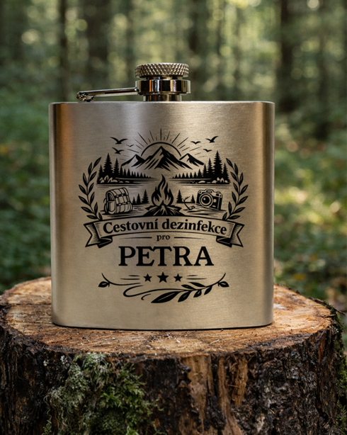 Nerezová ploskačka 180 ml Cestovná dezinfekcia