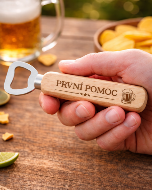 Drevený otvárač Prvá pomoc