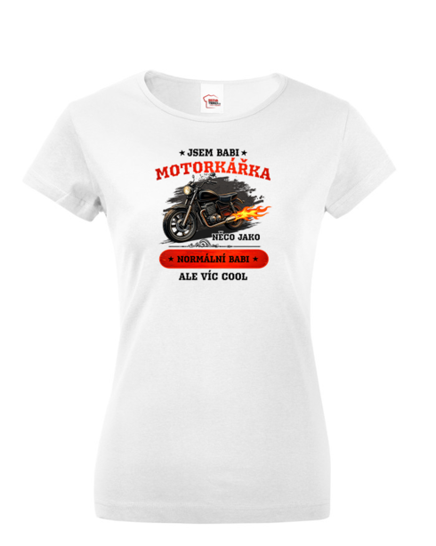 Dámske tričko Som babka motorkárka