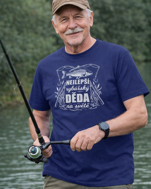 Tričko s potlačou pre dedka rybára